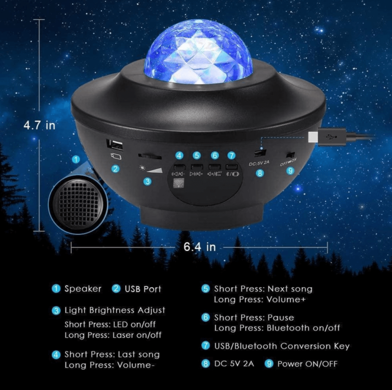 BIZZ Light® Sterren projector Sterrenlamp Galaxy projector