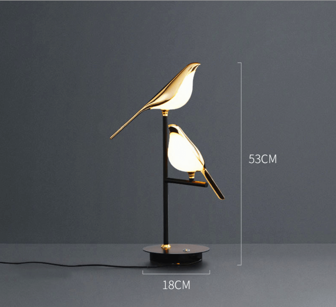 BIZZ Light® “Aves” Vogel lamp - Dimbaar - Designer tafellamp - Moderne tafellamp - Vogel bureaulamp voor - Lightstore